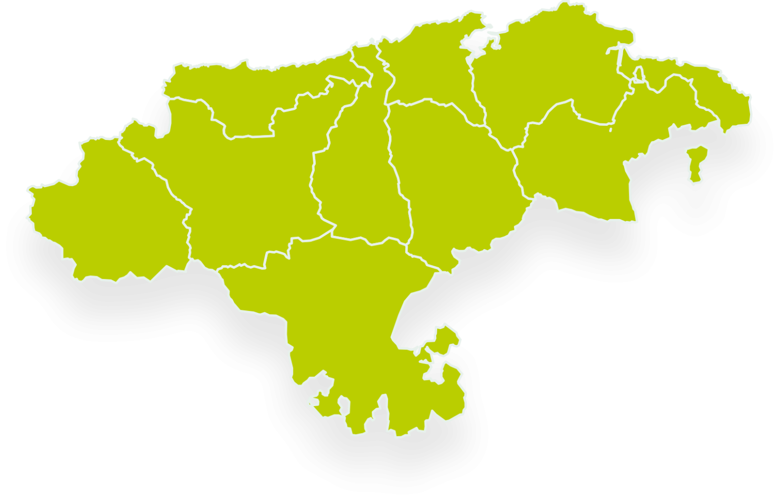 Mapa de Áreas de Cantabria - Formación Digital Cantabria